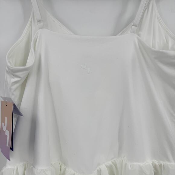 Joylab Women's Large White Sleeveless Mini Dress Drop Waist Activewear Athletic - Picture 7 of 10